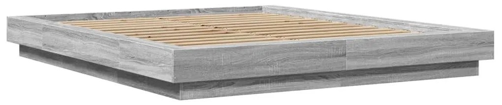 Πλαίσιο Κρεβατιού Γκρι Sonoma 150x200 εκ. Επεξεργασμένο Ξύλο - Γκρι