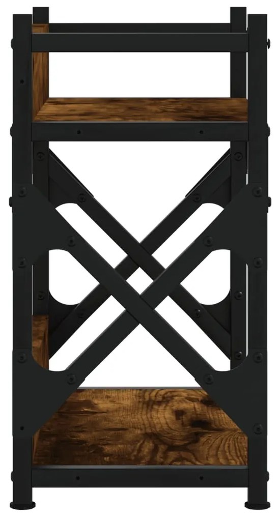 vidaXL Βάση Εκτυπωτή 2 Επιπέδων Καπνιστή Δρυς 40x20x40 εκ Επεξ. Ξύλο