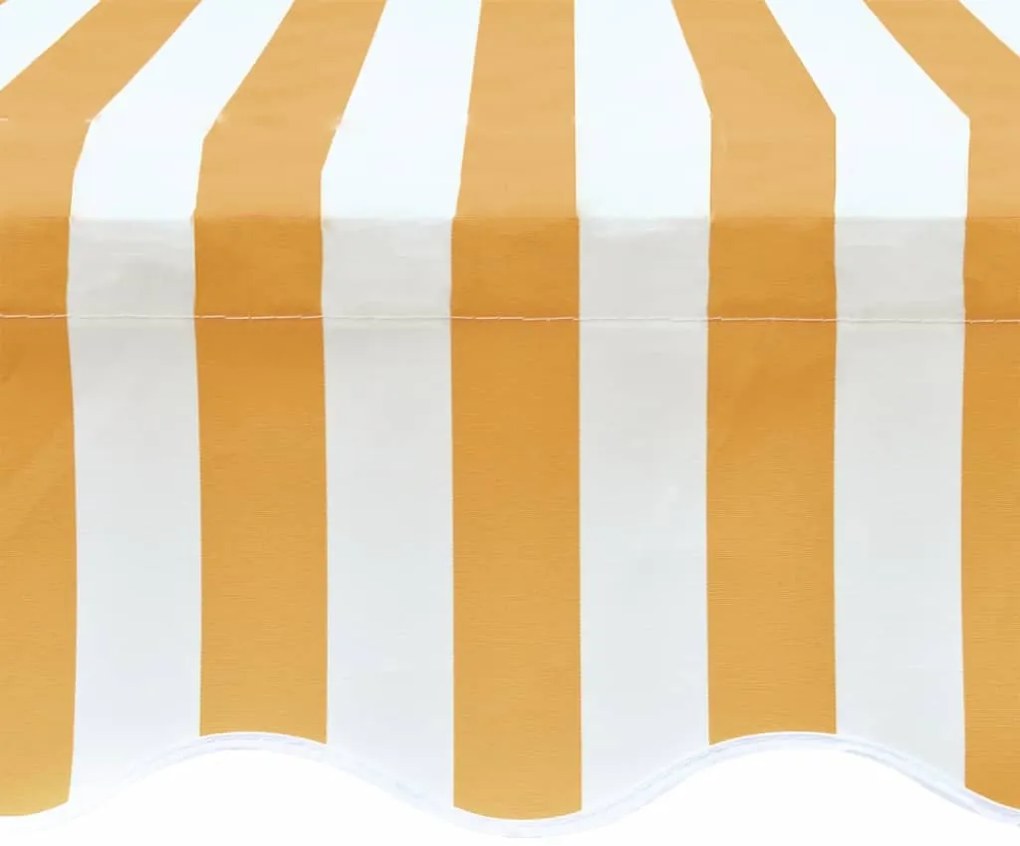 vidaXL Τεντόπανο Έντονο Κίτρινο/Λευκό 4x3 μ Καραβόπανο (Χωρίς Πλαίσιο)
