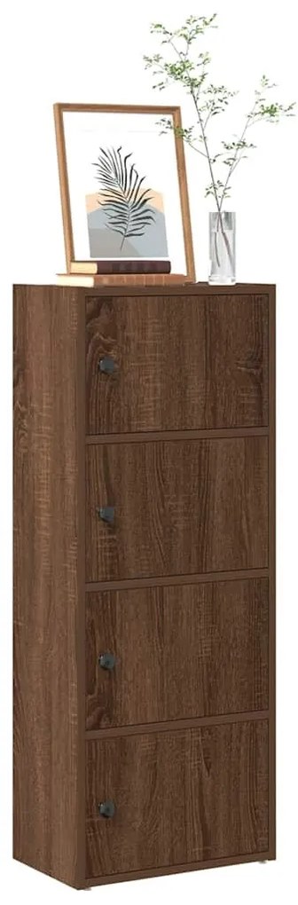 Βιβλιοθήκη Καφέ Δρυς 40x24x102 εκ. από Επεξεργασμένο Ξύλο - Καφέ