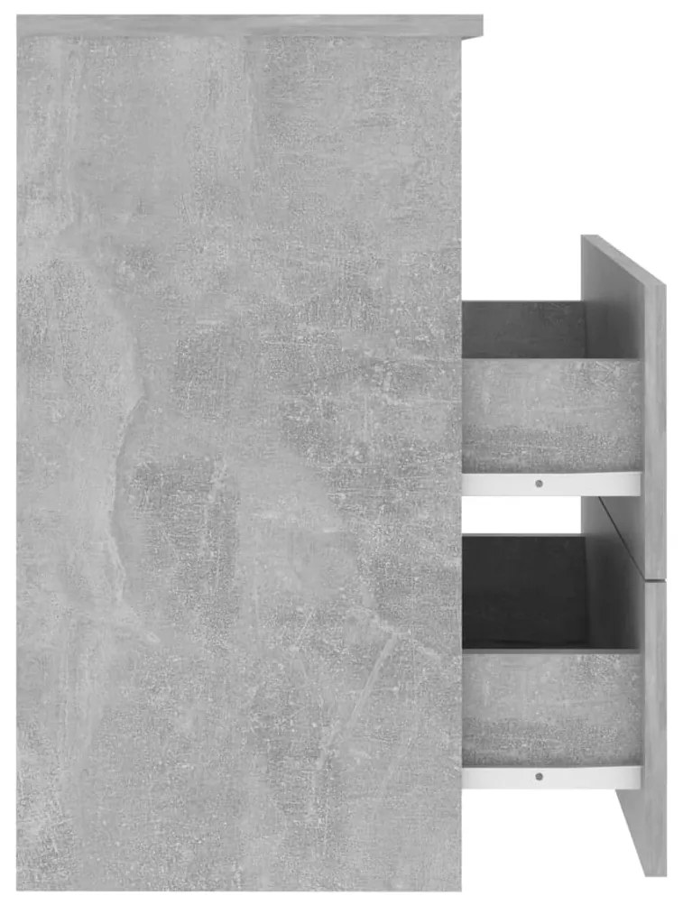 vidaXL Κομοδίνο Γκρι Σκυροδέματος 50 x 32 x 60 εκ.