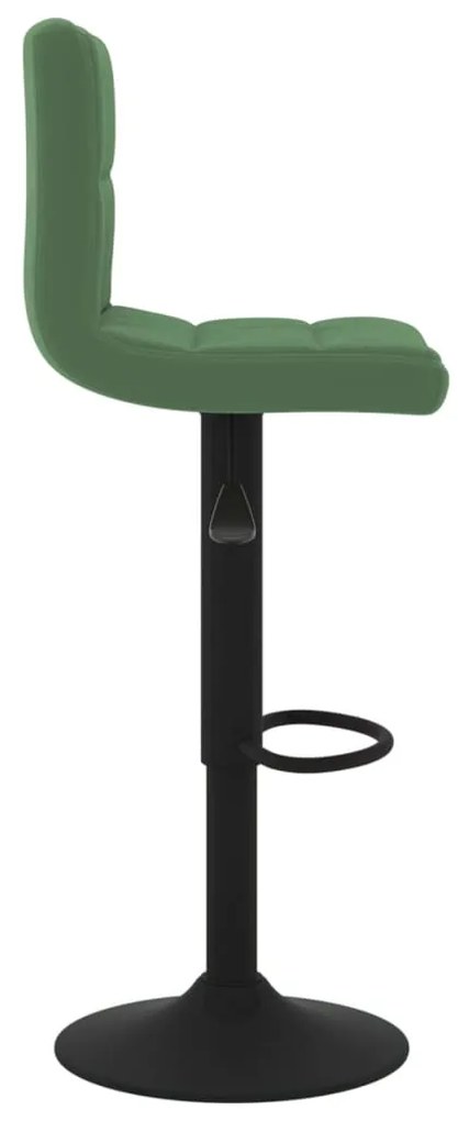 vidaXL Σκαμπό Μπαρ 2 τεμ. Σκούρο Πράσινο Βελούδινα