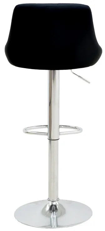 Σκαμπό μπαρ Runo πτυσσόμενο μαύρο pu-βάση χρωμίου 47x49x112