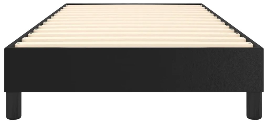 vidaXL Σκελετός Κρεβατιού με Ελατήρια Μαύρο 80 x 200 εκ. από Συνθετικό Δέρμα