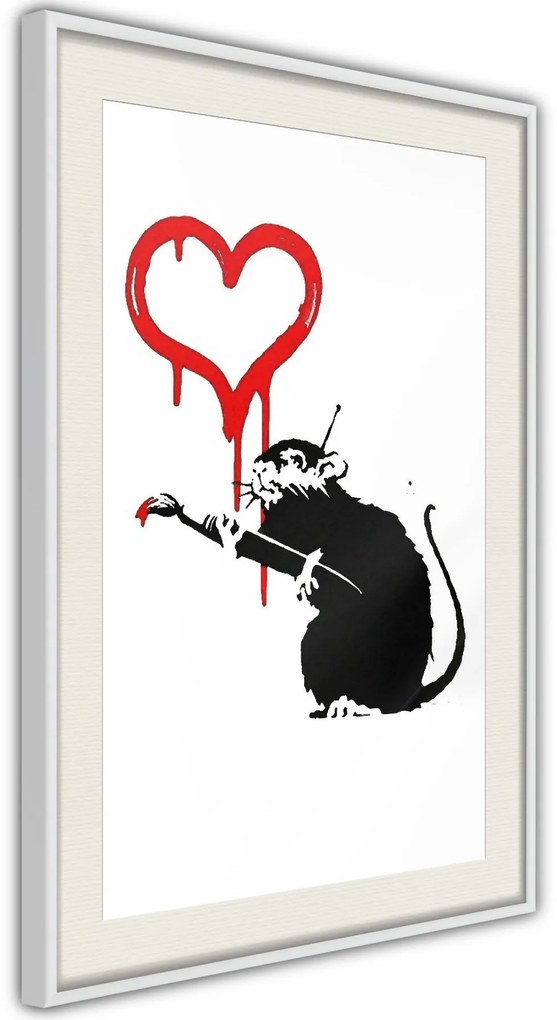 Αφίσα - Banksy: Love Rat - 20x30 - Χρυσό - Χωρίς πασπαρτού