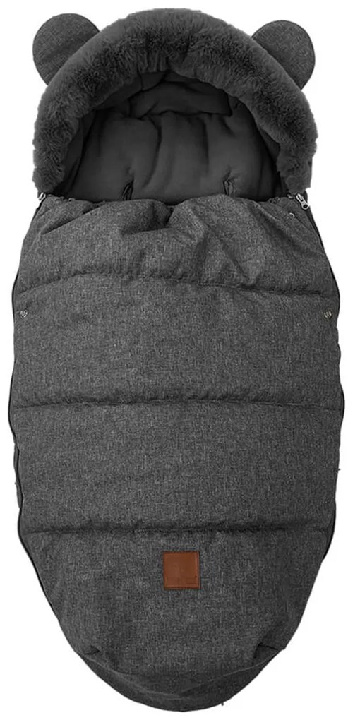 Ποδόσακος Καροτσιού (90x50) Bebe Stars Luxury Velour Grey 507-186