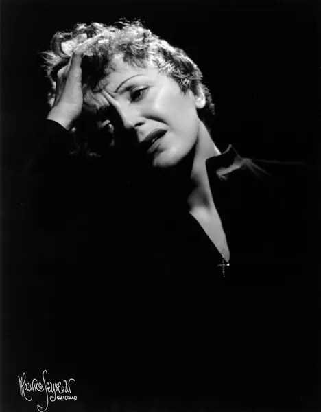 Φωτογραφία Edith Piaf, photographed on 5 September 1955, Seymour, Maurice