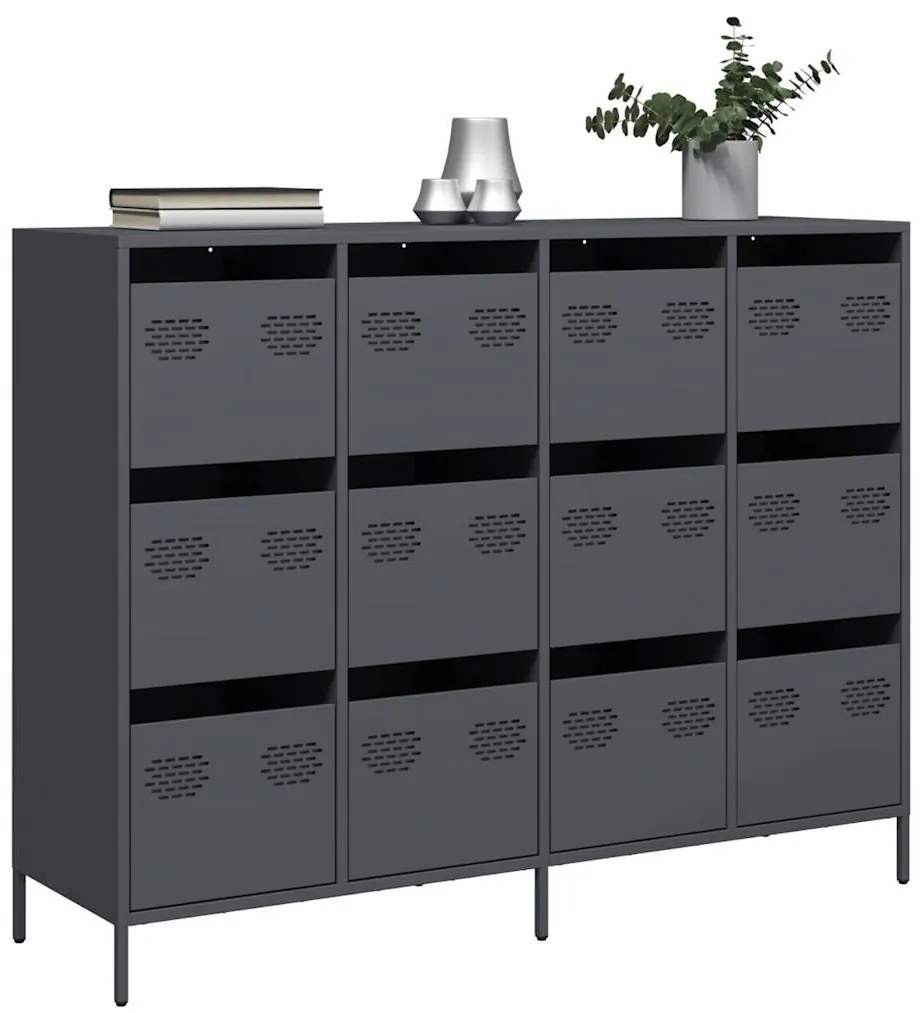 vidaXL Ντουλάπι Ανθρακί 135x39x103,5 εκ. από Χάλυβα Ψυχρής Έλασης