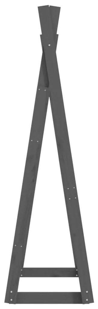 vidaXL Κρεμάστρα Ρούχων Γκρι 100x45x150 εκ. από Μασίφ Ξύλο Πεύκου