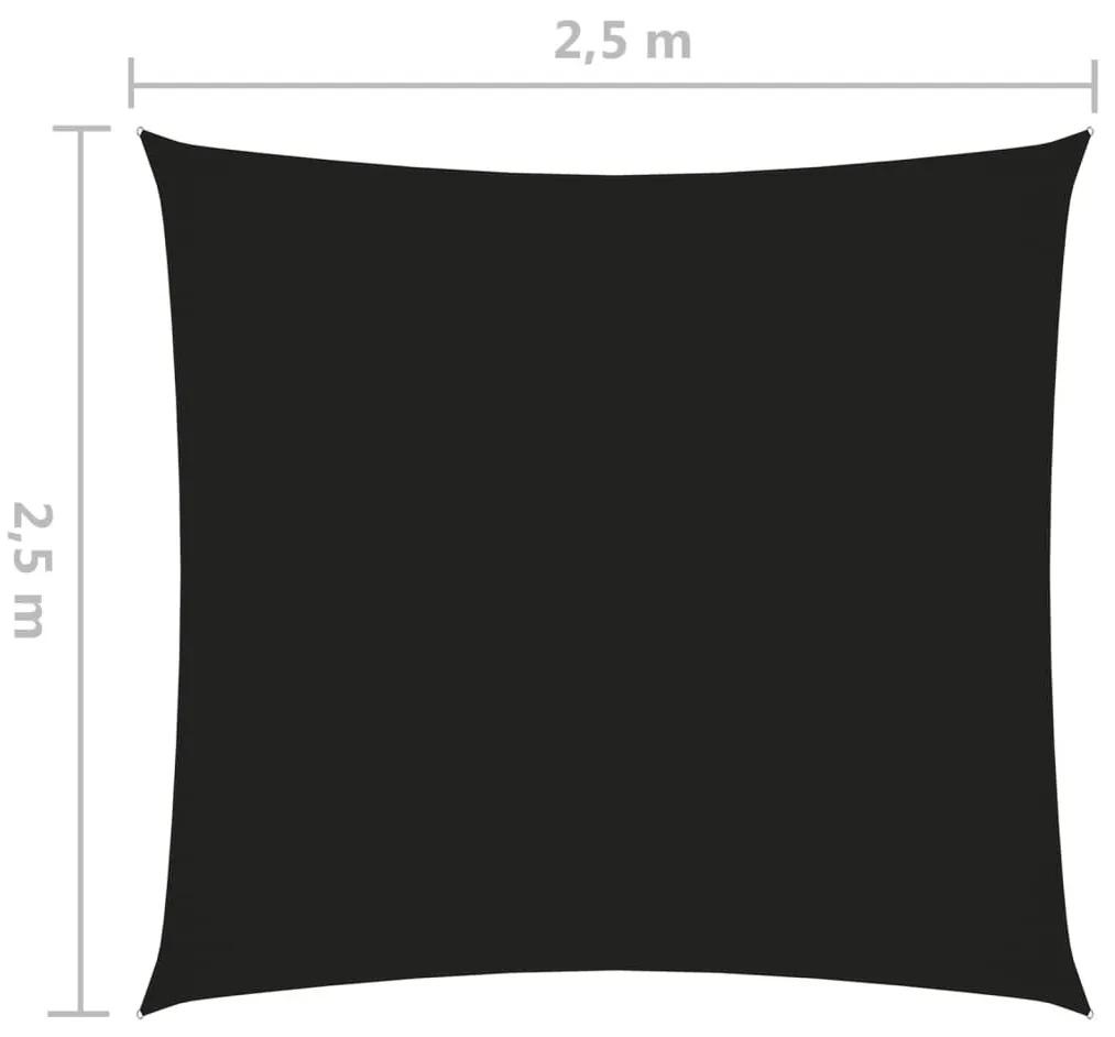 Πανί Σκίασης Τετράγωνο Μαύρο 2,5 x 2,5 μ. από Ύφασμα Oxford - Μαύρο