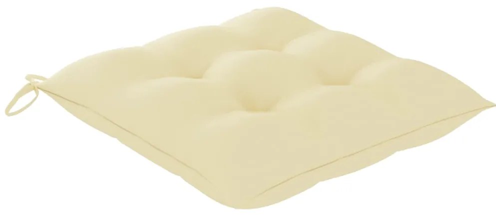 vidaXL Καρέκλες Κήπου 4 τεμ. από Μασίφ Ξύλο Teak με Μαξιλάρια