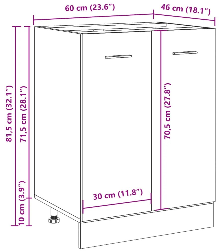 ΚΑΤΩ ΝΤΟΥΛΑΠΙ ΠΑΛΙΟ ΞΥΛΟ 60X46X81,5 CM ΚΑΤΑΣΚΕΥΑΣΜΕΝΟ ΞΥΛΟ 856074