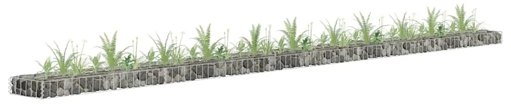 vidaXL Συρματοκιβώτιο-Γλάστρα Υπερυψωμένη 450x30x10 εκ. Γαλβ. Χάλυβας