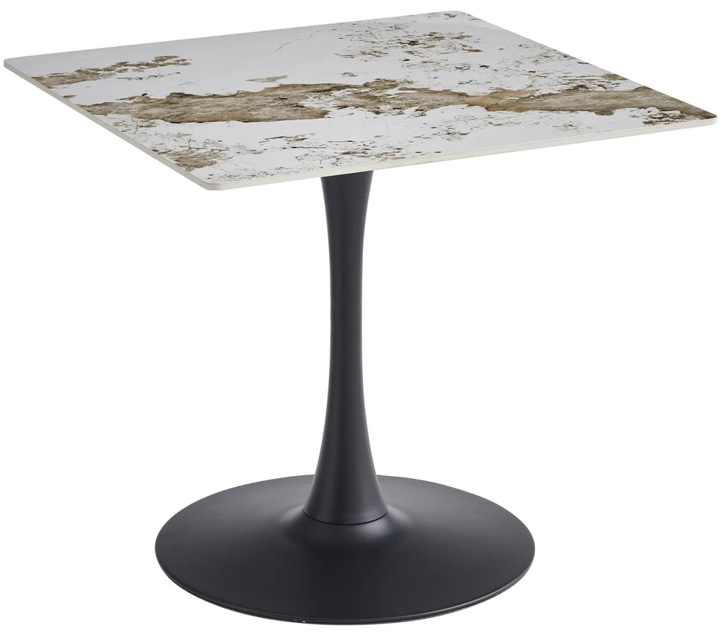 ΤΡΑΠΕΖΙ ΤΡΑΠΕΖΑΡΙΑΣ TETRAN HM18315.02 ΒΑΣΗ ΜΑΥΡΗ--SINTERED STONE PANDORA 80x80x73Υεκ