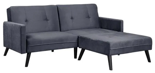Καναπές Γωνία Κρεβάτι Livia Grey Με Υποπόδιο 211X158X83Y εκ. HM3151.01 Velvet