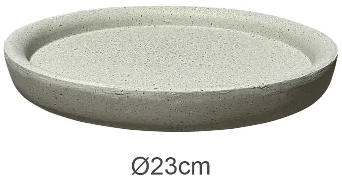 MarHome ΠΙΑΤΟ FIBER CLAY ΜΠΕΖ-ΓΡΑΝΙΤΗ ΣΤΡΟΓΓΥΛΟ ΓΙΑ ΚΑΣΠΩ - Φ23x3.5cm 5/ΚΙΒ 06-23224-5