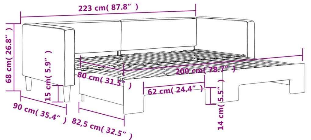 ΚΑΝΑΠΕΣ ΚΡΕΒΑΤΙ ΣΥΡΟΜΕΝΟΣ ΚΡΕΜ 80 X 200 ΕΚ. ΥΦΑΣΜΑΤΙΝΟΣ 3196577