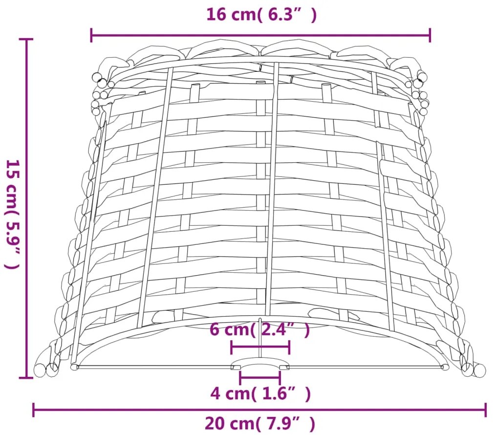 ΚΑΠΕΛΟ ΦΩΤΙΣΤΙΚΟΥ ΚΑΦΕ Ø20X15 ΕΚ. ΑΠΟ WICKER 364389