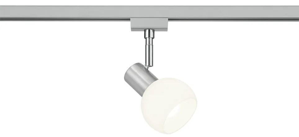 Σποτ Μονό Ράγας 2 Καλωδίων L14xH16cm 1xE14 Νίκελ Ματ Trio Lighting Duoline Antibes 78170107