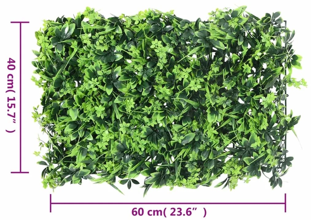  Φράχτης 6 τεμ. Πράσινος 40 x 60 εκ. από Τεχνητά Φύλλα