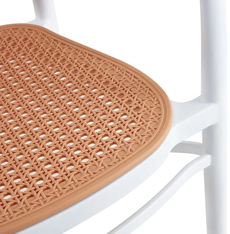 Καρέκλα - Πολυθρόνα Juniper με UV protection PP μπεζ- λευκό 56x52.5x86.5 εκ. 56x52.5x86.5 εκ.