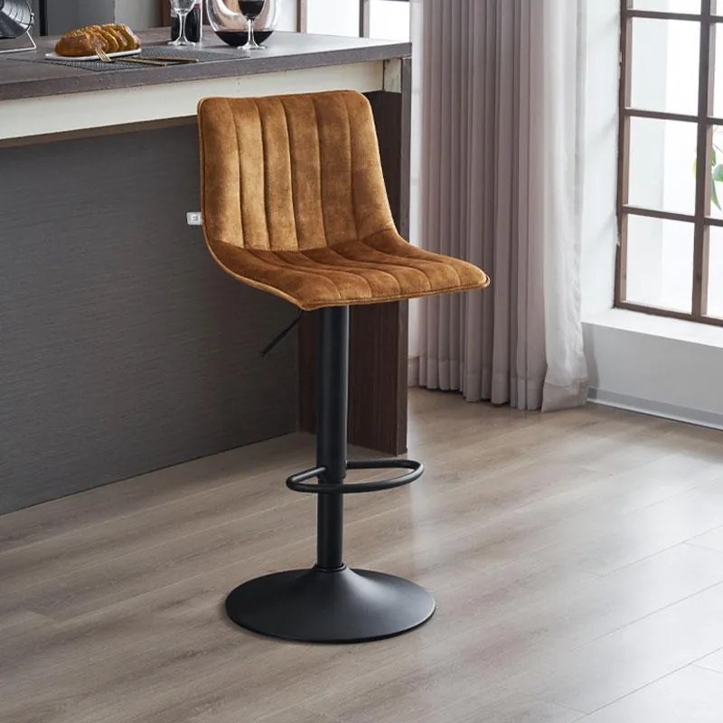 Σκαμπό Μπάρ FL1020 Fylliana Tobacco - Aνθρακί - Μαύρο 43x48x112,5 εκ. 2αδα