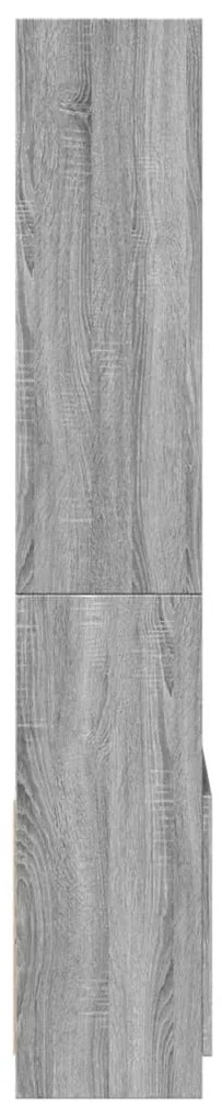 vidaXL Ντουλάπι Γκρι Sonoma 63x33x180 εκ. από Επεξεργασμένο Ξύλο