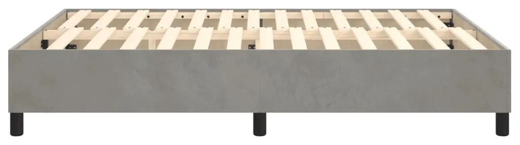 vidaXL Σκελετός Κρεβατιού με Ελατήρια Αν. Γκρι 140x200 εκ. Βελούδινο