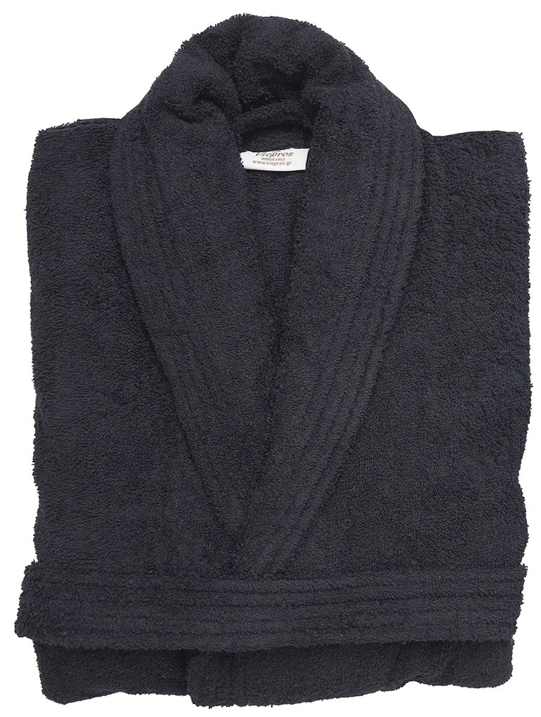 Μπουρνούζι Viopros Classic Bathrobes Μαύρο Μαύρο MEDIUM
