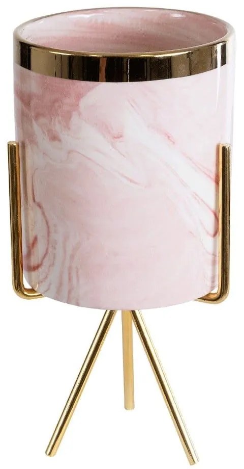 Κασπώ Colorado 20566 Φ8x17cm Pink-Gold GloboStar Μέταλλο,Κεραμικό