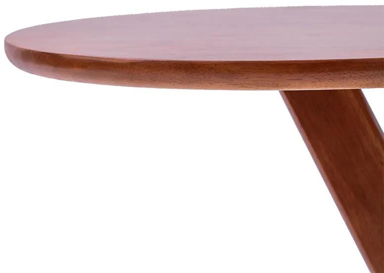 Βοηθητικό τραπέζι σαλονιού Larkin pakoworld σκούρο καφέ 50x50εκ