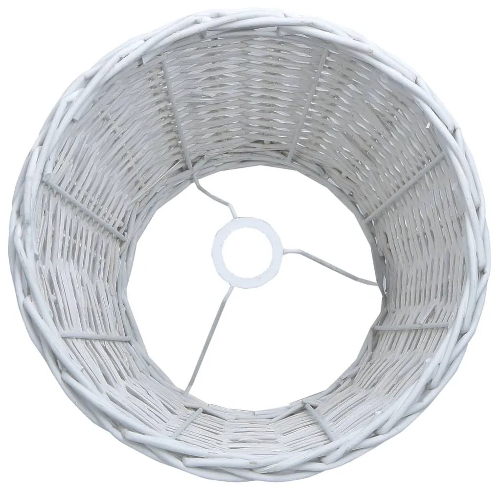vidaXL Καπέλο Φωτιστικού Λευκό 50 x 30 εκ. από Wicker