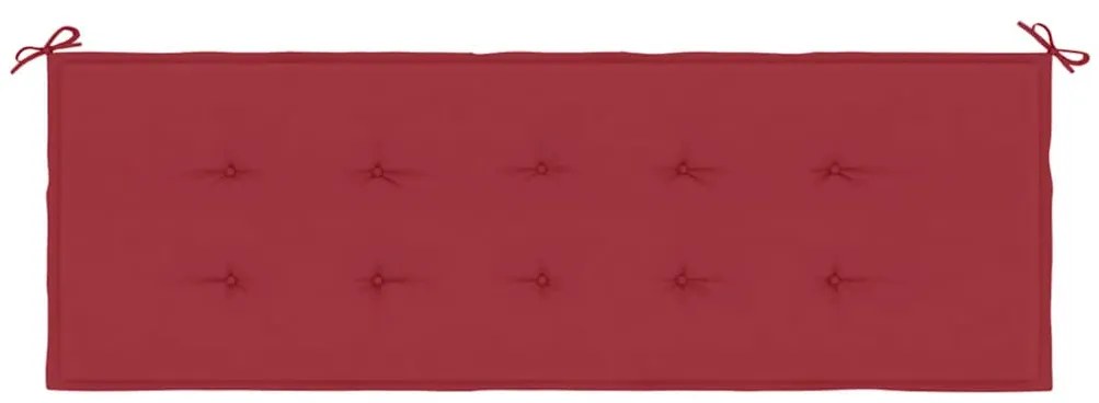 vidaXL Μαξιλάρι Πάγκου Κήπου Μπορντό 150x50x4 εκ. Ύφασμα Oxford