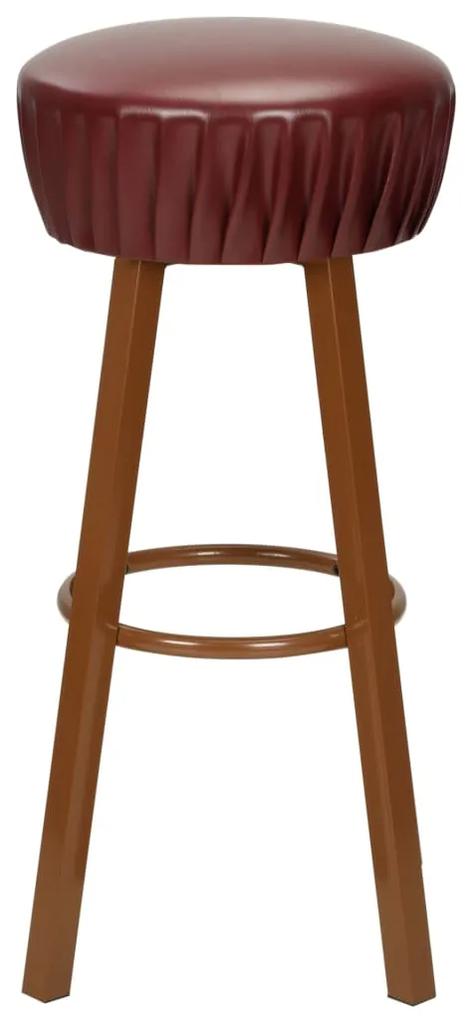 vidaXL Καρέκλες Μπαρ 2 τεμ. Καφέ από Συνθετικό Δέρμα