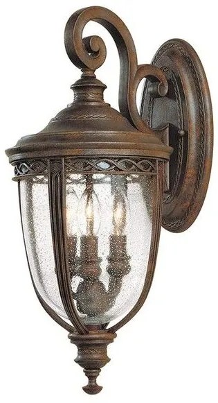 Φανάρι  Απλίκα Φωτιστικό Τοίχου 3xE14 IP44  50cm  English Bridle Elstead Lighting FE-EB2-M-BRB Μπρονζέ