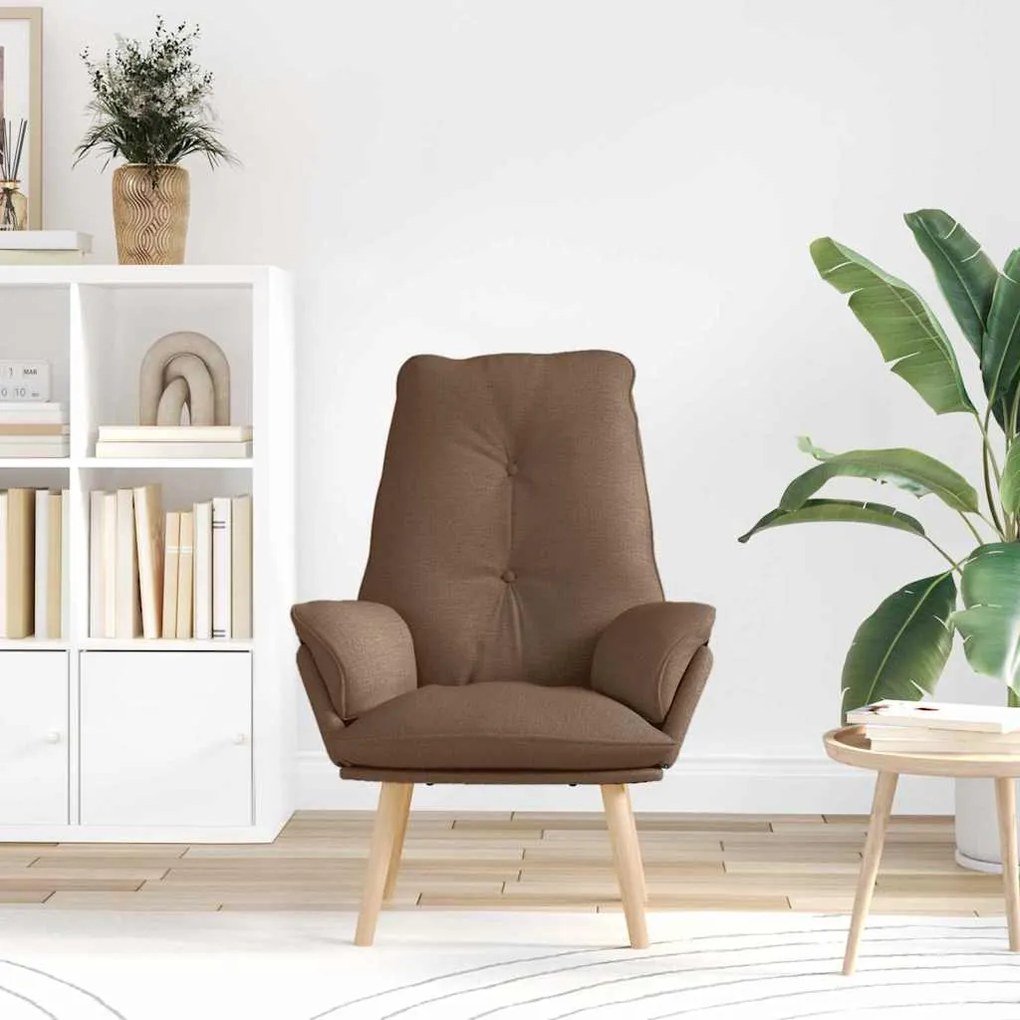 vidaXL Χαλαρωτική Πολυθρόνα Καφέ 69 x 74 x 93 εκ. ύφασμα