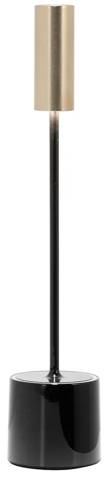 Φωτιστικό Επιτραπέζιο Επαναφορτιζόμενο Carolina LD1460DO Φ6x28,6cm 2W Led 2200/2700/3000K 161/194/182Lm Glossy Black-Brushed Brass Zafferano