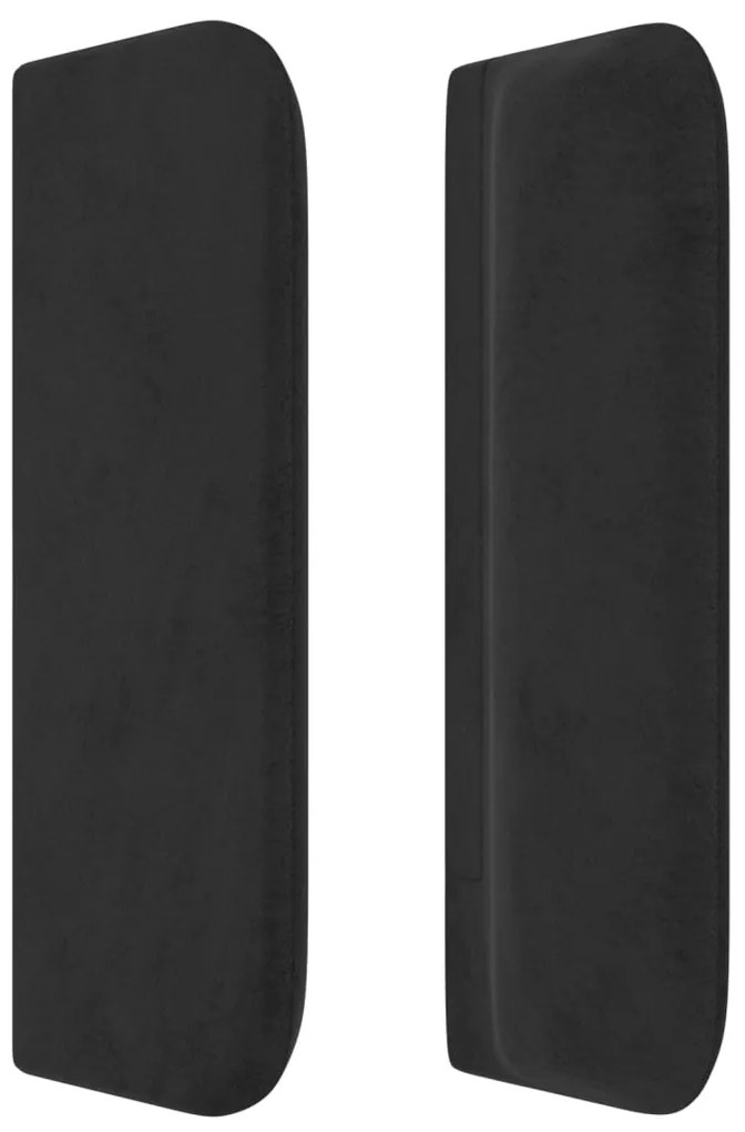 vidaXL Κεφαλάρι με Πτερύγια Μαύρο 163x16x78/88 εκ. Βελούδινο