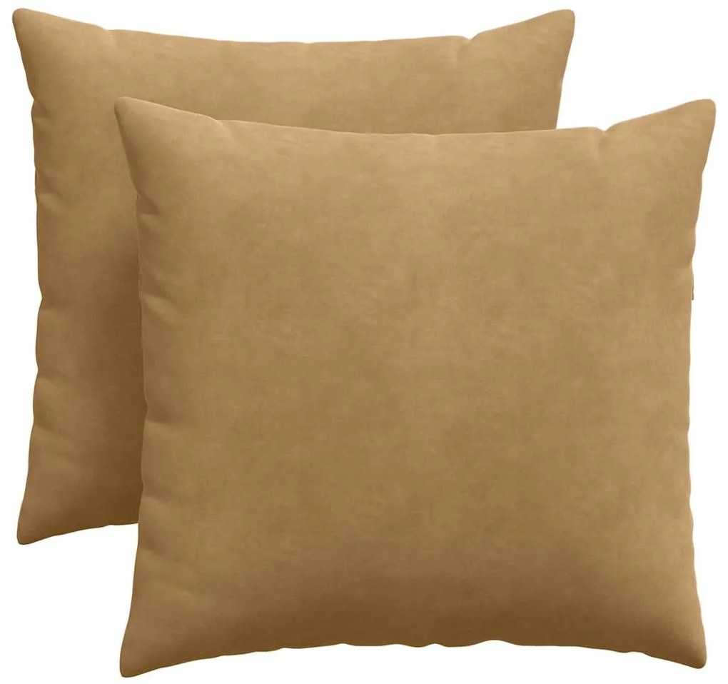 vidaXL Μαξιλάρι Καναπέ 2 pcs Καφέ 45 x 45 cm Υφασμάτινο Κορντουρά