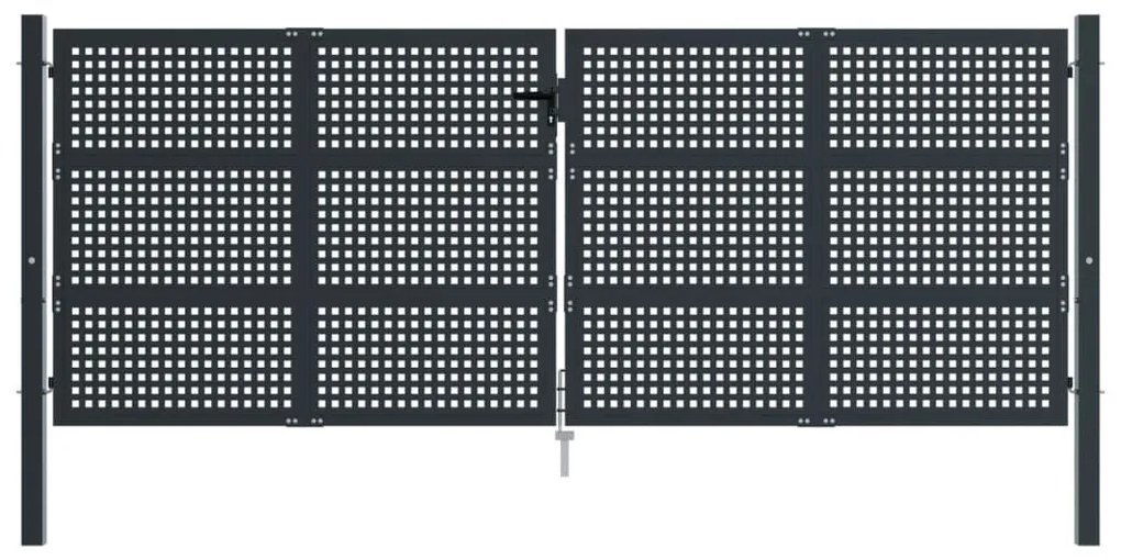 Πύλη Κήπου Ανθρακί 400 x 150 εκ. Ατσάλινη - Ανθρακί