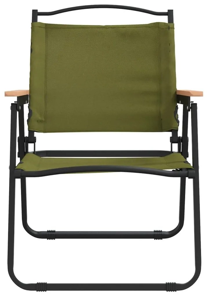 Καρέκλες Κάμπινγκ 2 τεμ. Πράσινες 54x55x78 εκ. Ύφασμα Oxford - Πράσινο
