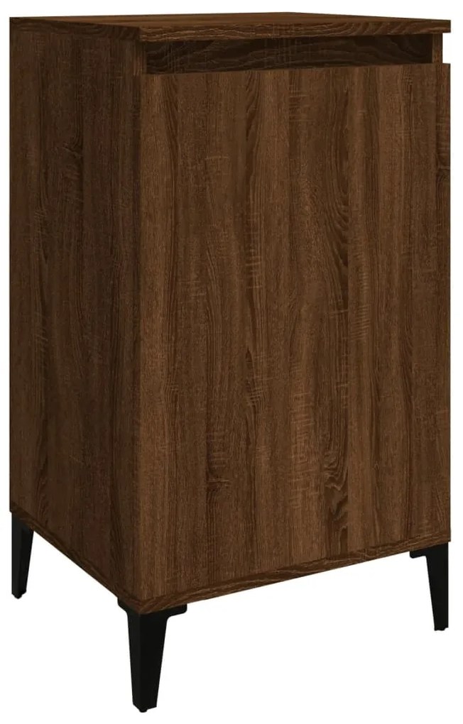 vidaXL Κομοδίνα 2 τεμ. Καφέ Δρυς 40x35x70 εκ. από Επεξεργασμένο Ξύλο
