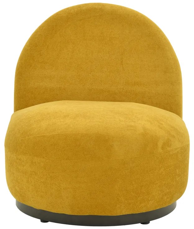 Πολυθρόνα περιστρεφόμενη Zenny pakoworld υφασμα κίτρινο 64x85x68εκ