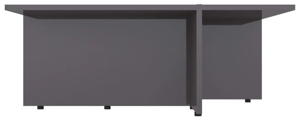 vidaXL Τραπεζάκι Σαλονιού Γυαλιστερό Γκρι 79,5x79,5x30 εκ. Επεξ. Ξύλο