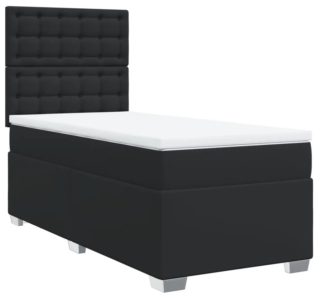 ΚΡΕΒΑΤΙ BOXSPRING ΜΕ ΣΤΡΩΜΑ ΜΑΥΡΟ 90X200ΕΚ. ΑΠΟ ΣΥΝΘΕΤΙΚΟ ΔΕΡΜΑ 3293004