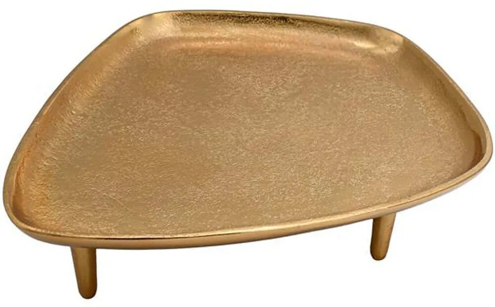 Διακοσμητικός Δίσκος Με Πόδια 934-225-059 42x35x7cm Gold Μέταλλο