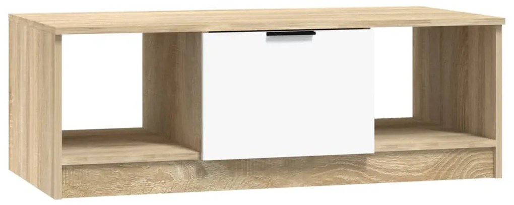 vidaXL Τραπεζάκι Σαλονιού Λευκό &amp; Sonoma Δρυς 102x50x36 εκ. Επεξ. Ξύλο