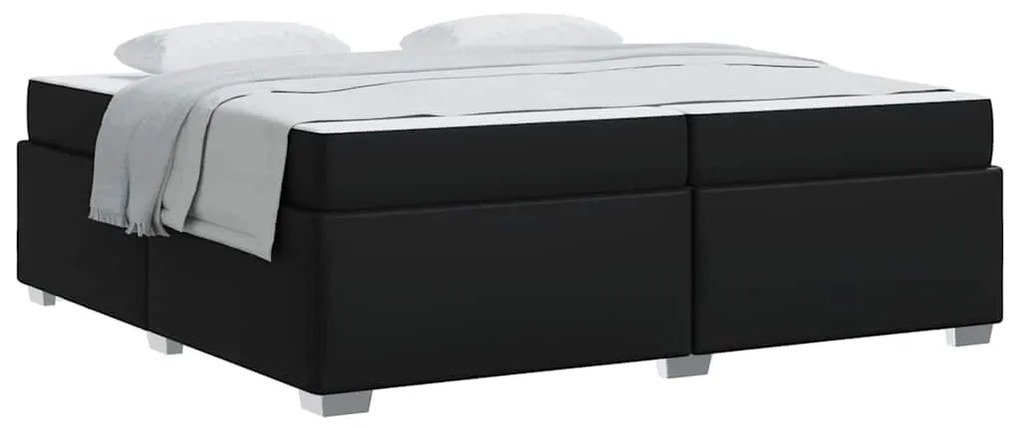 vidaXL Σκελετός Κρεβατιού με στρώμα Μαύρο 200 x 200 cm ύφασμα