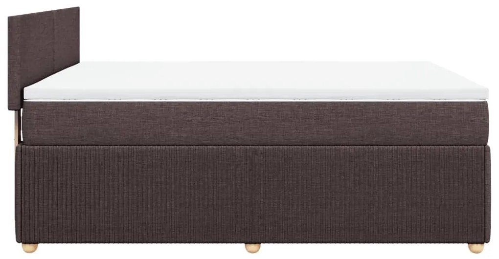 ΚΡΕΒΑΤΙ BOXSPRING ΜΕ ΣΤΡΩΜΑ ΣΚΟΥΡΟ ΚΑΦΕ 160X200 ΕΚ ΥΦΑΣΜΑΤΙΝΟ 3287503