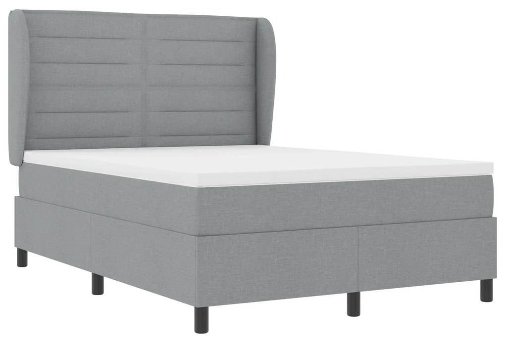vidaXL Κρεβάτι με Στρώμα Γκρι 160x200 cm